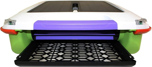 Solar Breeze Ariel Automatic Robot Solar Pool Skimmer with Easy to Empty Oversized Filter Tray and Integrated Smart Technology with Obstacle Avoidance, Plus Solar Powered Cordless Design