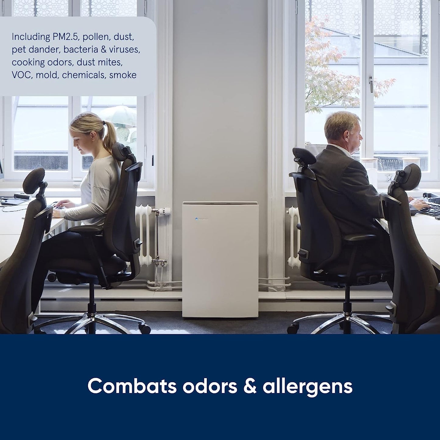 BLUEAIR Pro Air Purifier for Allergies Mold Smoke Dust Removal in XL Office Spaces and Lobbies, Pro XL, White