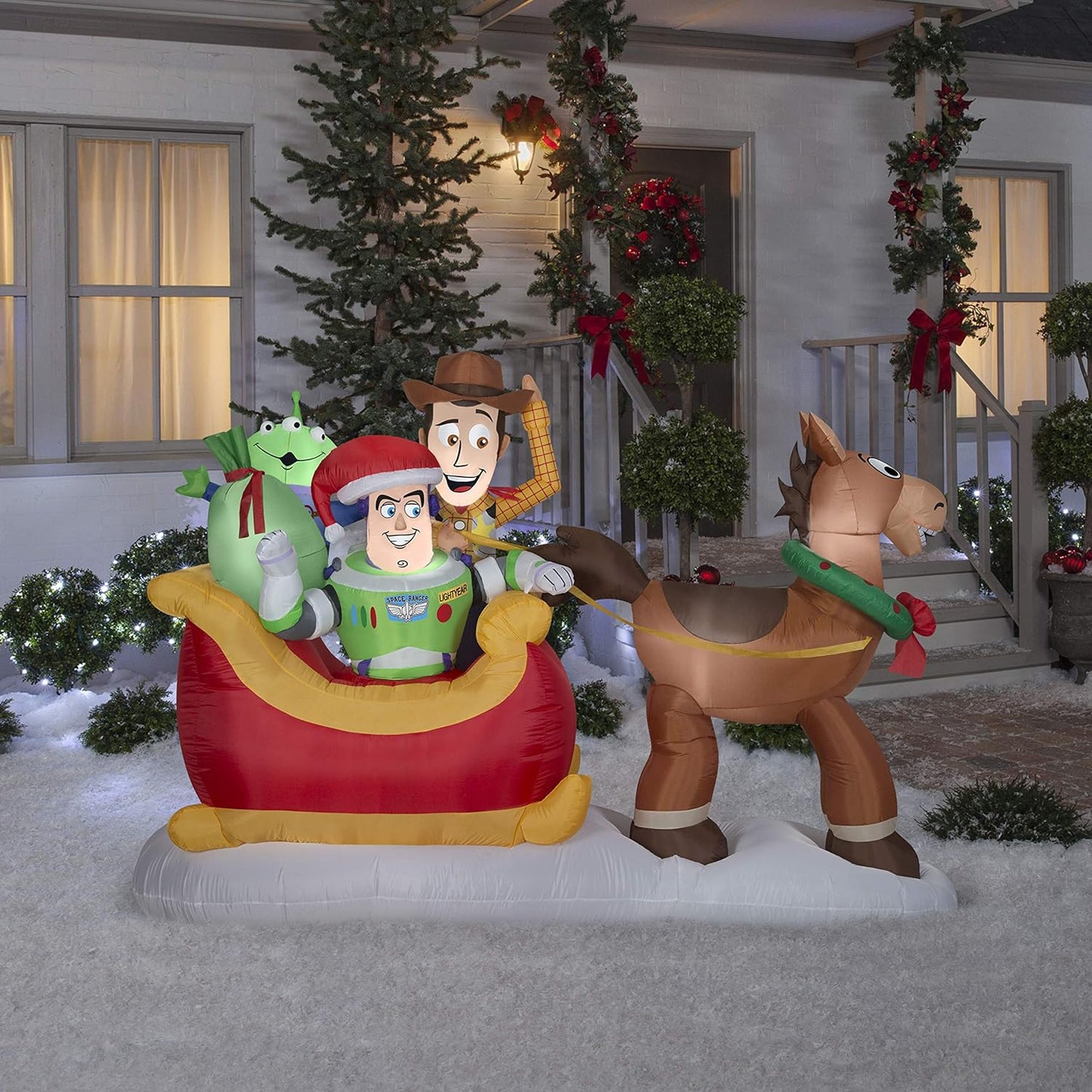 Inflatable Toy Story with Sleigh Disney Christmas Inflatable Scene