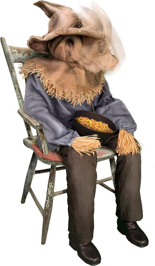 Spiritual Halloween Sitting Scarecrow 4.5ft