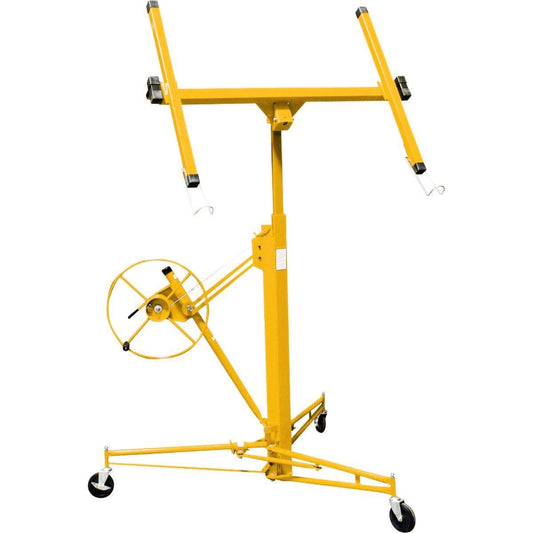 Stark USA 65044 65044 Drywall Lift 11' Yellow Rolling Sheetrock Panel Hoist Jack