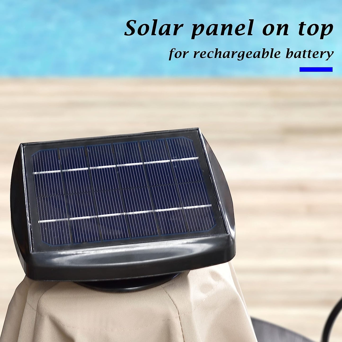 12ft Solar LED Patio Umbrella Outdoor Round Umbrella Large Cantilever Umbrella with LED Lights Windproof Bias Umbrella Heavy Duty Parasol for Garden Deck Pool Patio