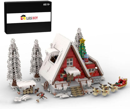 Christmas Country Church Building Kit, MOC-147549 Winter Modular Building Blocks Christmas House Building Block Building Toy (1769 Pieces)