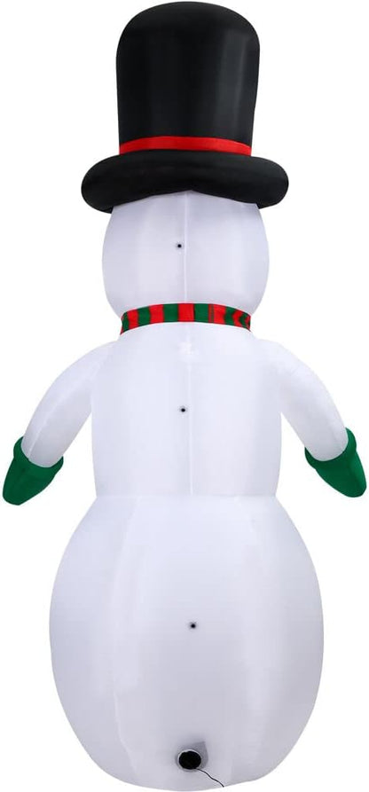 Farm 20ft. Tall Pre-Lighted Christmas Inflatable | Happy Snowman with RGB Lights and Storage Bag | Outdoor Holiday Amplified Holiday Celebration Party Decoration