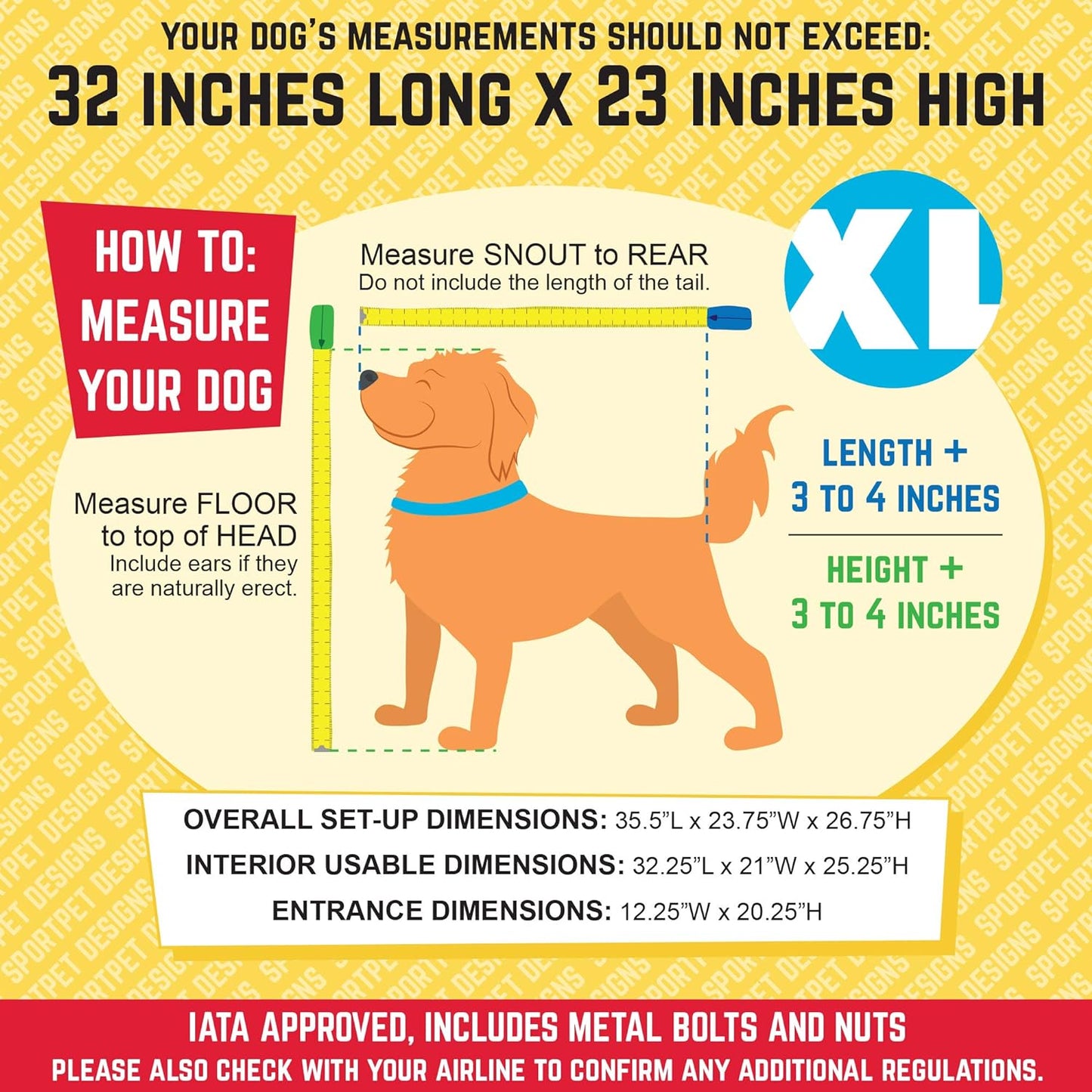 SportPet Designs Plastic Kennels Rolling Plastic Airline Approved Wire Door Travel Dog Crate, XXX-Large, Gray