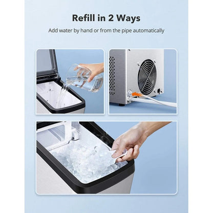Nugget Ice Maker for Countertop TAOTRONIC Sonic Ice Maker Machine