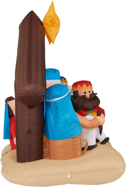 Farm 20ft. Tall Pre-Lighted Christmas Inflatable | Happy Snowman with RGB Lights and Storage Bag | Outdoor Holiday Amplified Holiday Celebration Party Decoration