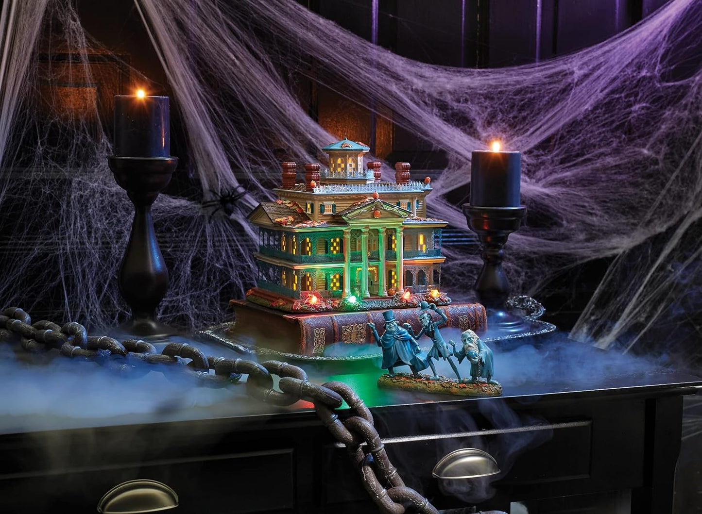 Department 56 Snow Village Halloween Disneyland Haunted Mansion Lit Building, 9.1 Inch, Multicolor