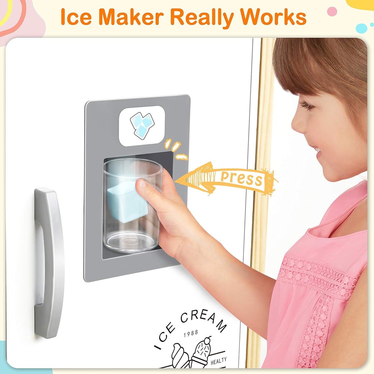 Children's small land play kitchen, wooden children's play kitchen toy set