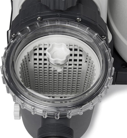 Intex 26651EG Krystal Clear 16 Inch 3,000 GPH Above Ground Pool Sand Filter Pump with Automatic Timer, GFCI, and 6 Function Control, Gray