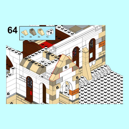 Christmas Country Church Building Kit, MOC-147549 Winter Modular Building Blocks Christmas House Building Block Building Toy (1769 Pieces)