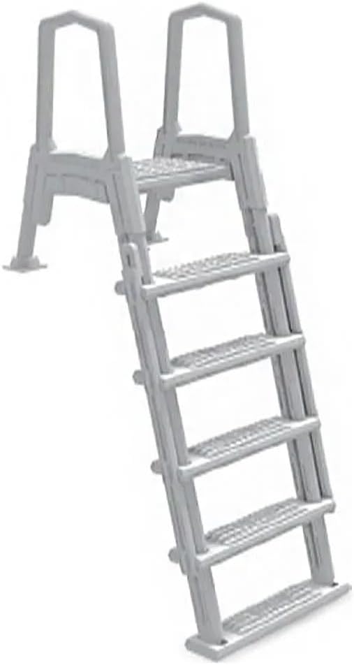 Select Anti-Slip in-Pool Steps | Gray | for Above Ground Swimming Pools | Can Mount to Decks 48" to 54" H | Safety Stairs Capacity Up to 300 lbs