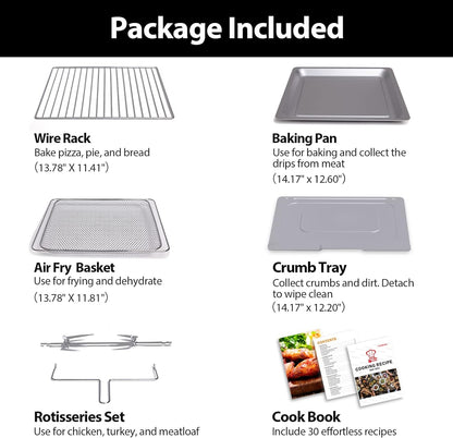 Extra Large Air Fryer, 19-in-1 Air Fryer Oven Combo