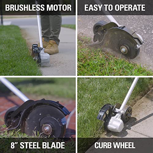 40V 8" Brushless Edger, 4.0Ah USB Battery and Charger Included