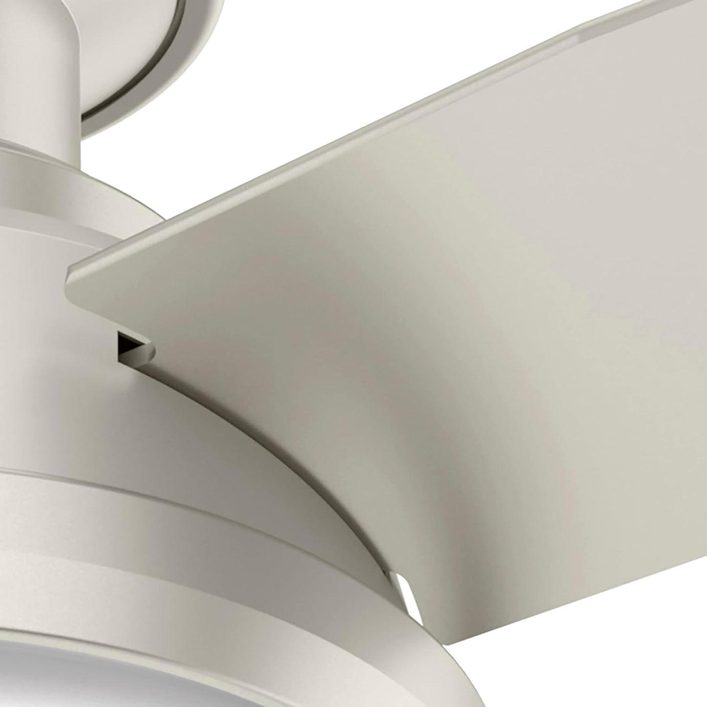 Hunter Fan Company Dempsey Low Profile Indoor / Outdoor Ceiling Fan with LED Light and Remote Control, 44", Matte Nickel