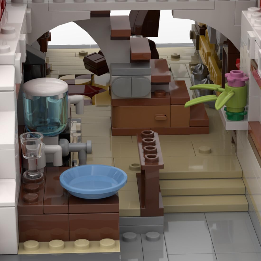 Christmas Country Church Building Kit, MOC-147549 Winter Modular Building Blocks Christmas House Building Block Building Toy (1769 Pieces)