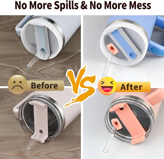 40 oz 30 oz tumbler with handle and anti-spill stopper