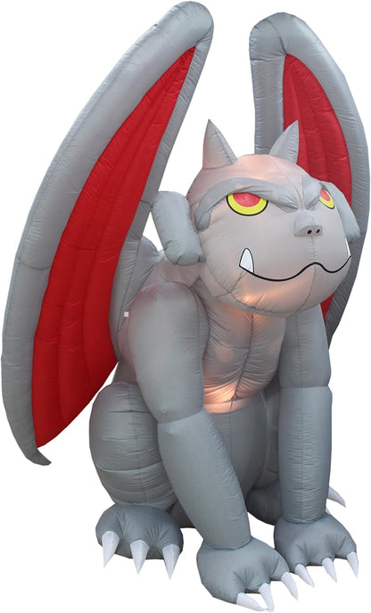 8ft Giant Halloween Inflatable Gargoyle Monster Light Decoration