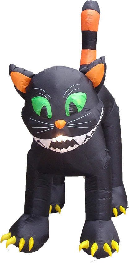 11 Foot Tall Animated Halloween Inflatable Black Cat