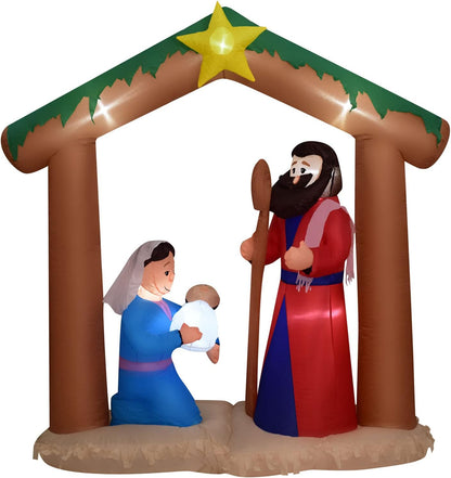 Farm 20ft. Tall Pre-Lighted Christmas Inflatable | Happy Snowman with RGB Lights and Storage Bag | Outdoor Holiday Amplified Holiday Celebration Party Decoration