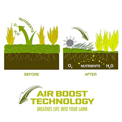 12-Amp 13-Inch Electric Dethatcher and Scarifier w/Removeable 8-Gallon Collection Bag