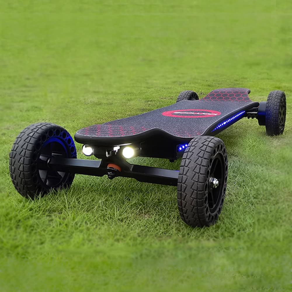 Electric Skateboard 4000 Watts | 12S3P | 35 mph | 22 Mile Range | 6" Wheels | Cool Lights |