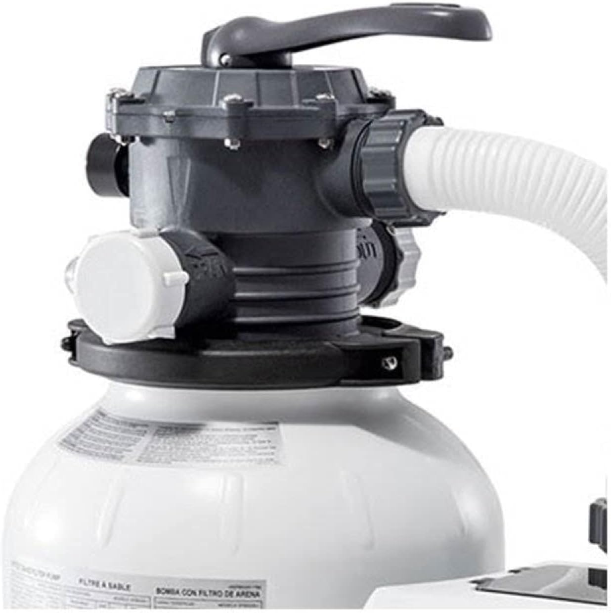 Intex 26651EG Krystal Clear 16 Inch 3,000 GPH Above Ground Pool Sand Filter Pump with Automatic Timer, GFCI, and 6 Function Control, Gray