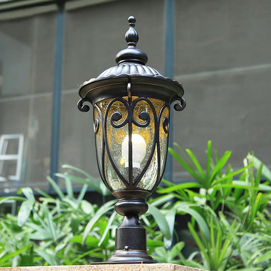 23" Large Outdoor Wall Light for Porch, 2 Pack Aluminium Exterior Wall Mount Lantern for House, Vintage Bronze Outside Wall Sconce with Clear Seeded Glass Shade for Garage