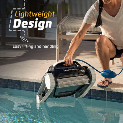 Robotic Pool Vacuum Cleaner All Pools up to 30 FT - Scrubber Brush Easy Top Load Filters