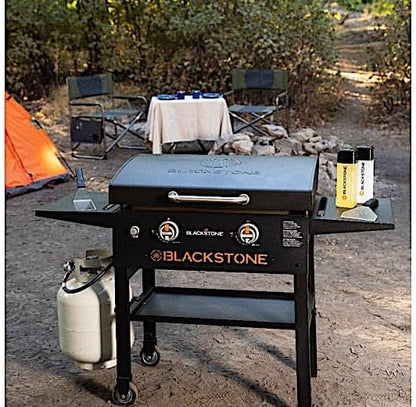 Blackstone 1883 Gas Hood & Side Shelves Heavy Duty Flat Top Griddle Grill Station for Kitchen, Camping, Outdoor, Tailgating, Countertop 28 inch Black