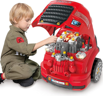 Truck engine toys, children's mechanical repair set