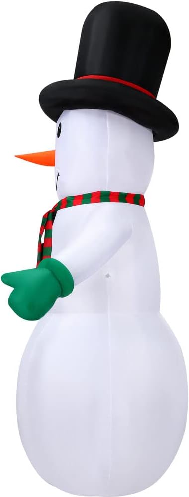 Farm 20ft. Tall Pre-Lighted Christmas Inflatable | Happy Snowman with RGB Lights and Storage Bag | Outdoor Holiday Amplified Holiday Celebration Party Decoration