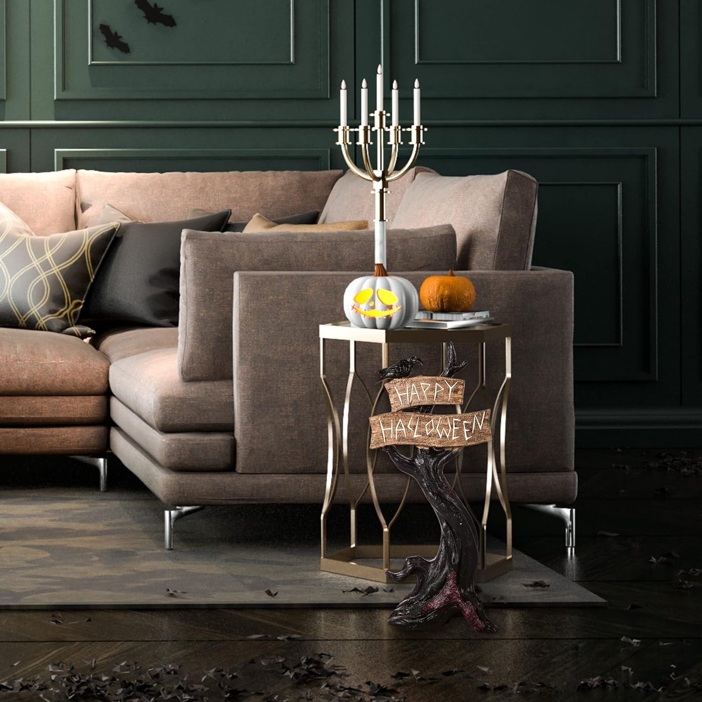 Desktop Decoration, Black, Happy Halloween Tree 32 inches