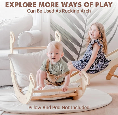 5 in 1 Pikler Triangle Set, Baby Climbing Toy Indoor Playground, Kids Jungle Gym