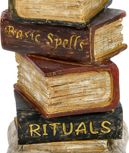 Owl on stack of books, Halloween series