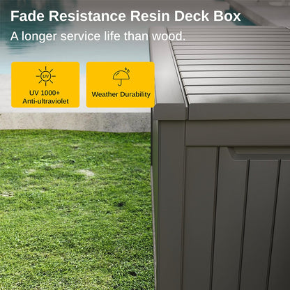 230 Gallon Deck Box, Outdoor Storage Box with Padlock