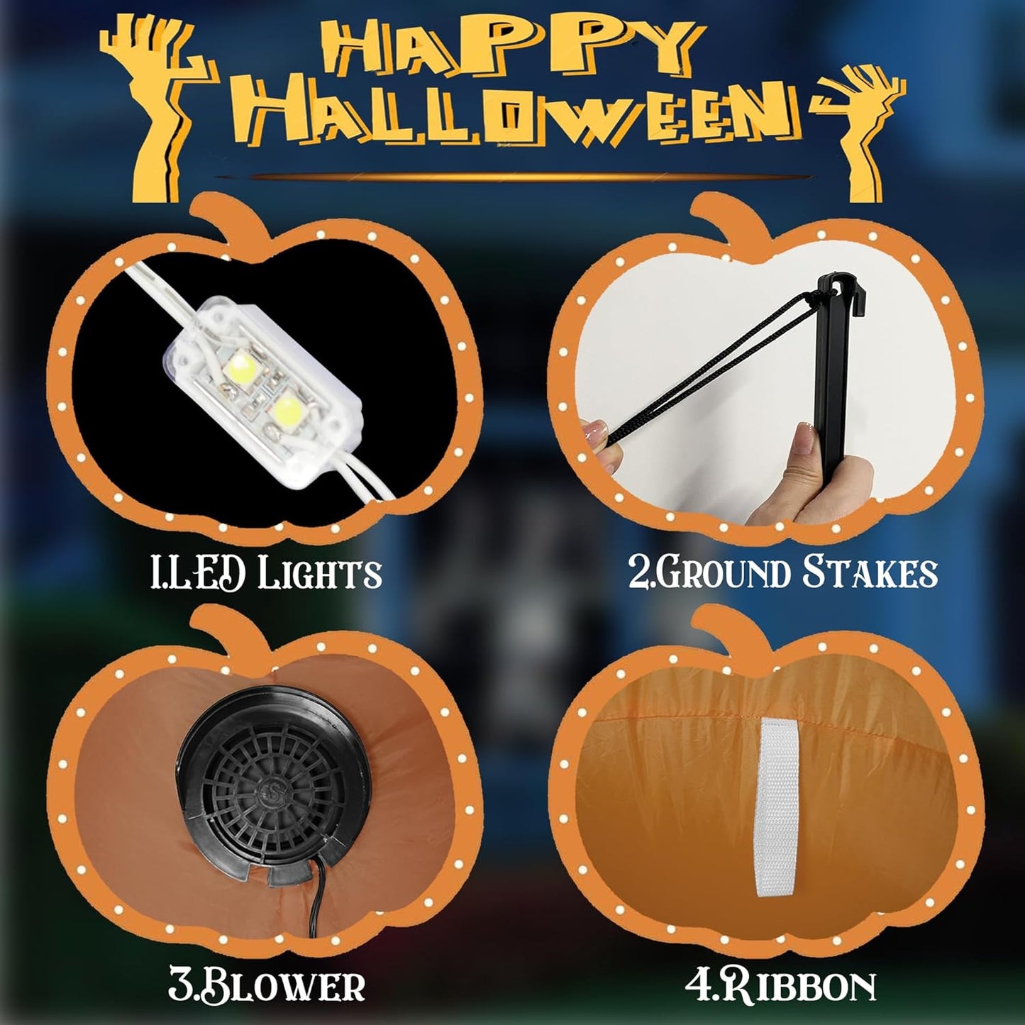 10ft Halloween Inflatable Pirate Ship Decoration