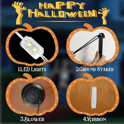 10ft Halloween Inflatable Pirate Ship Decoration