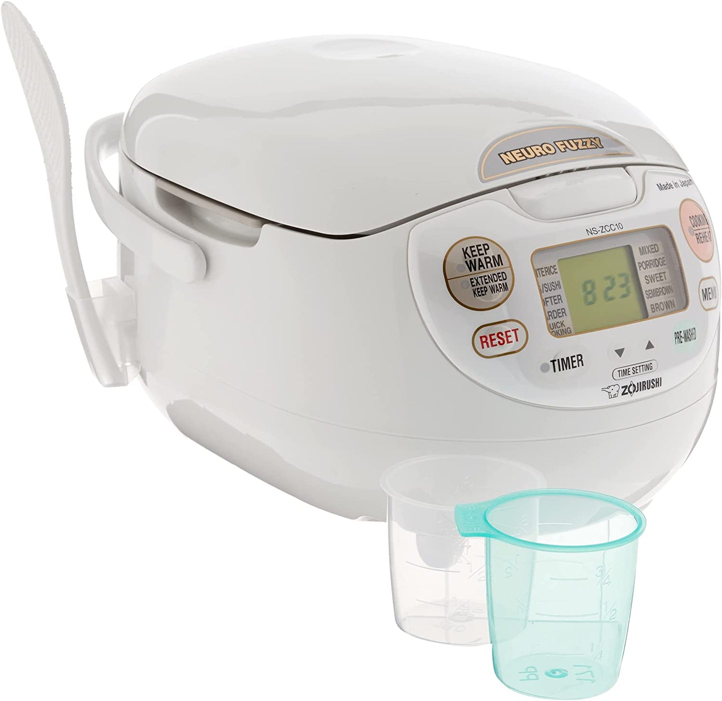 Zojirushi, Made in Japan Neuro Fuzzy Rice Cooker, 5.5-Cup, Premium White