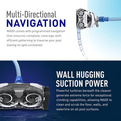 Premium Suction-Side Automatic Pool Cleaner for All In-Ground Pool Surfaces, Smart Navigation, Energy Efficient, Halo Technology for Easy Debris Removal