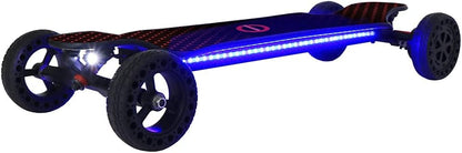 Electric Skateboard 4000 Watts | 12S3P | 35 mph | 22 Mile Range | 6" Wheels | Cool Lights |