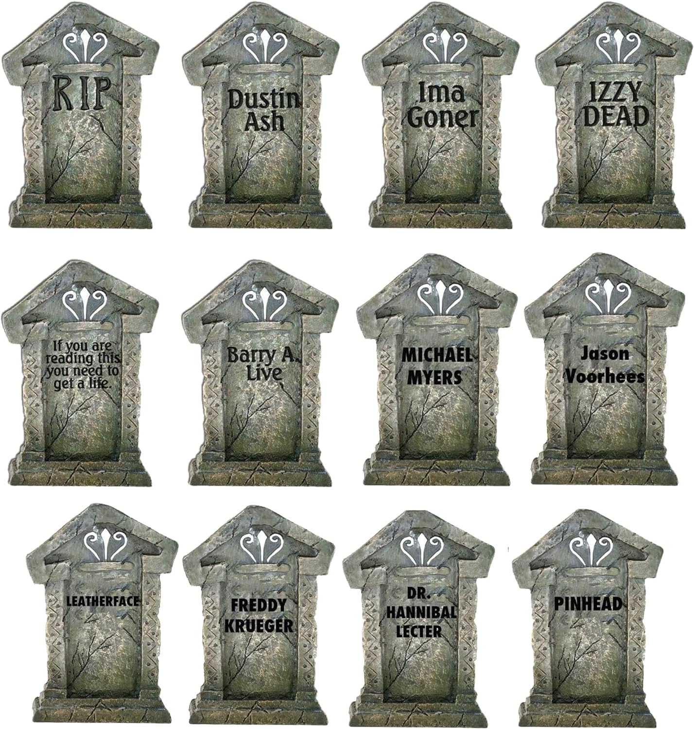 12 Halloween Tombstones for Halloween Cemetery