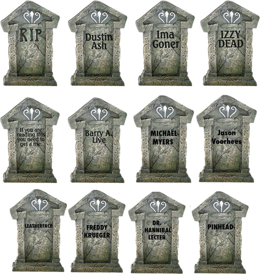 12 Halloween Tombstones for Halloween Cemetery