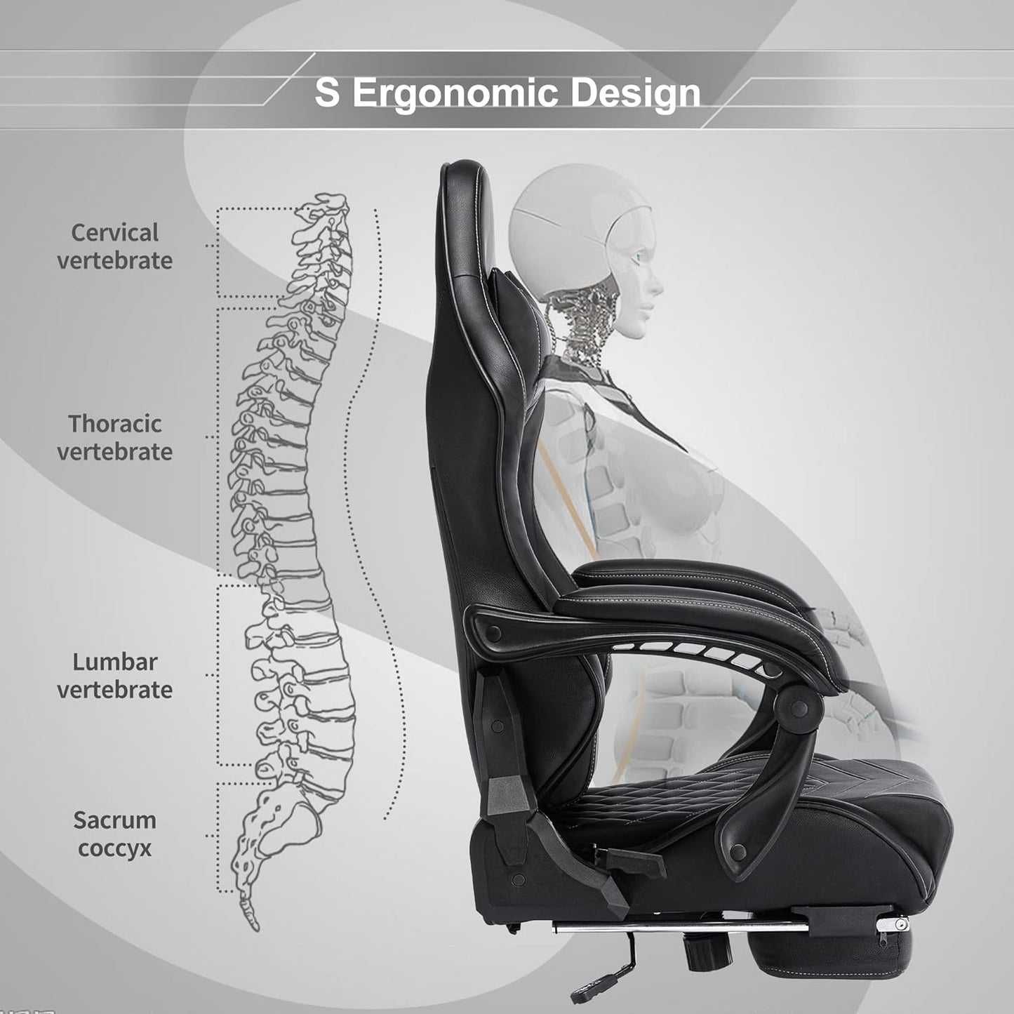 Classic PU Leather Large and Tall Ergonomic Computer Chair