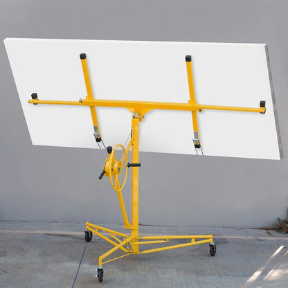 Stark USA 65044 65044 Drywall Lift 11' Yellow Rolling Sheetrock Panel Hoist Jack