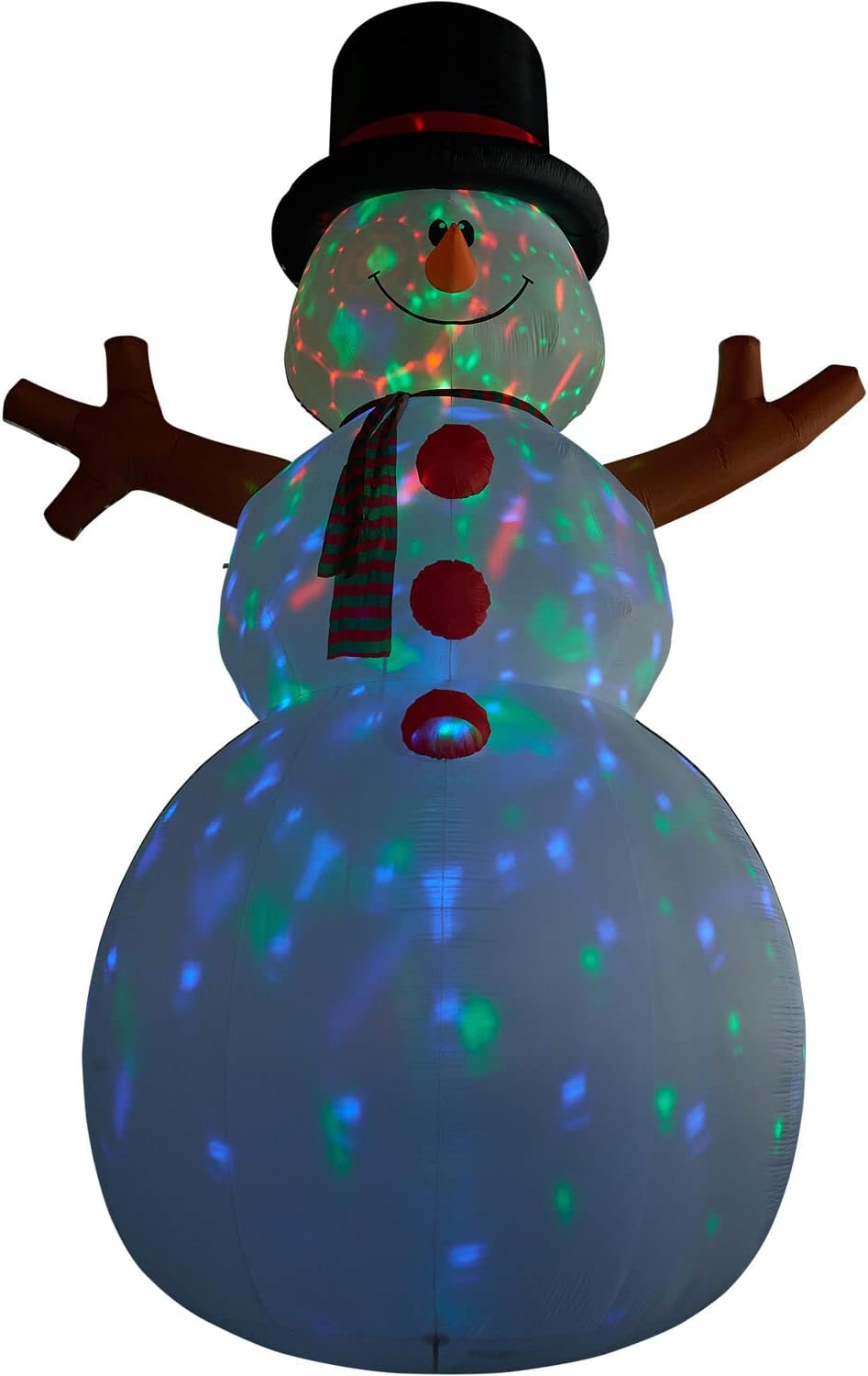 Farm 20ft. Tall Pre-Lighted Christmas Inflatable | Happy Snowman with RGB Lights and Storage Bag | Outdoor Holiday Amplified Holiday Celebration Party Decoration
