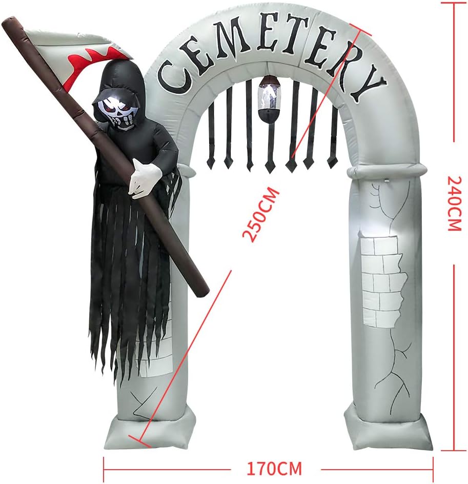 Halloween Inflatable Grim Reaper's Arch, 7.8 ft.
