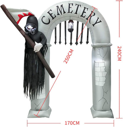 Halloween Inflatable Grim Reaper's Arch, 7.8 ft.