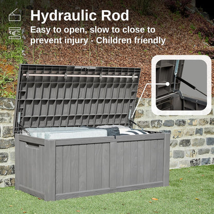 230 Gallon Deck Box, Outdoor Storage Box with Padlock