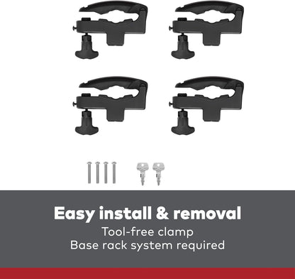 Yakima, PowderHound 6 Ski & Snowboard Mount, Fits Up to 6 Pairs of Skis or 4 Snowboards, Rides Quietly, Fits Most Roof Racks, Black